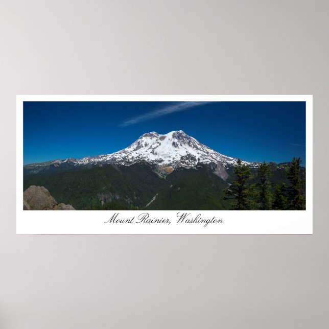 Majestic Rainier Panorama Poster (Vorne)