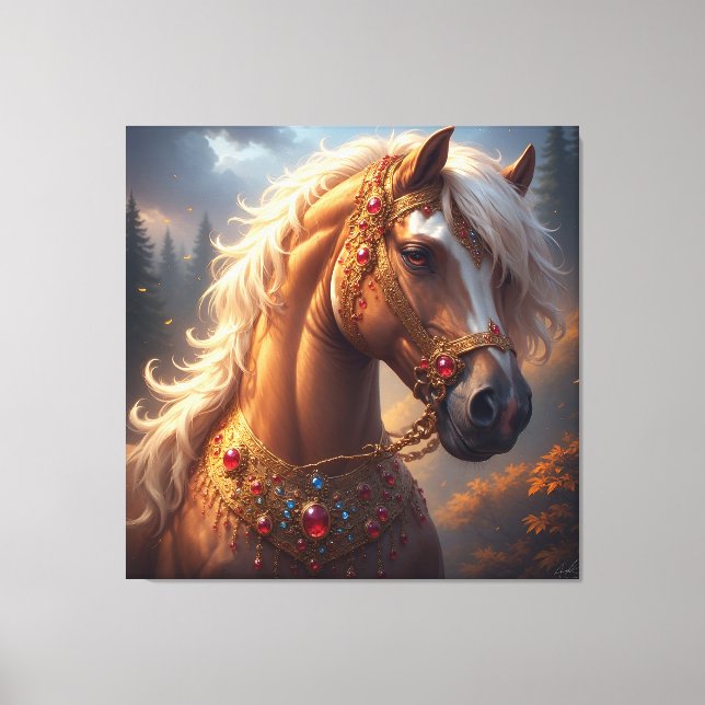Majestic Red Horse Leinwanddruck (Vorderseite)