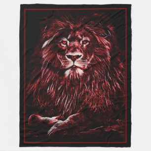 Majestic Red Lion Fleecedecke