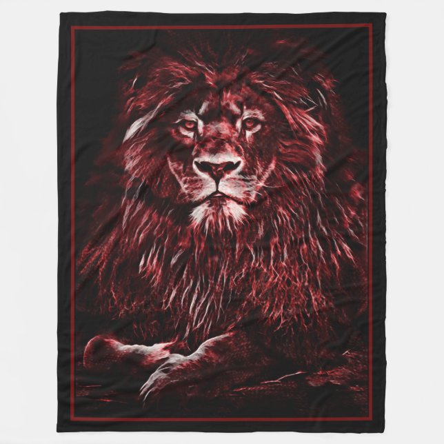 Majestic Red Lion Fleecedecke (Vorderseite)