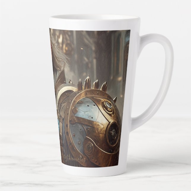 Majestic Regal Steampunk King Latte Tasse (Rechts)