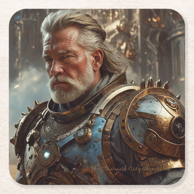 Majestic Regal Steampunk King Paper Untersetzer (Vorderseite)