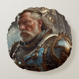 Majestic Regal Steampunk King Round Pillow Rundes Kissen