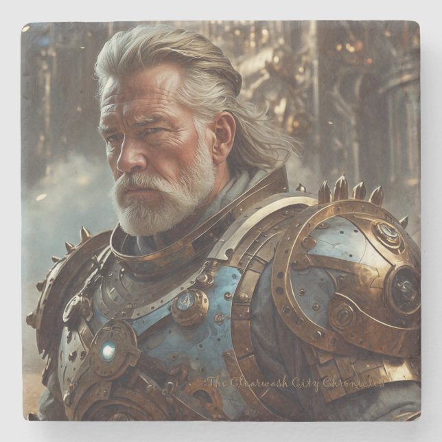 Majestic Regal Steampunk King Stone Untersetzer (Vorderseite)