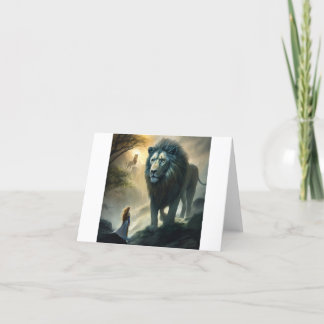 Majestic Roar: Karte zum Thema Löwen und Wächter
