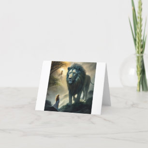 Majestic Roar : Lion et carte sur le thème du gard