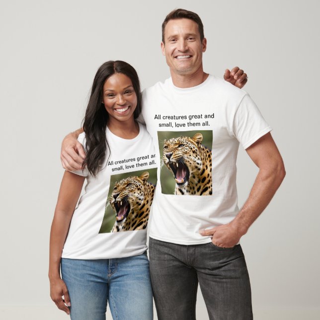 Majestic Roaring Leopard T - Shirt Design. (Unisex)