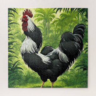 Majestic Rooster im tropischen Paradies