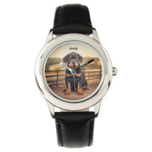 Majestic Rottweiler Kid's Personalisiert Armbanduhr
