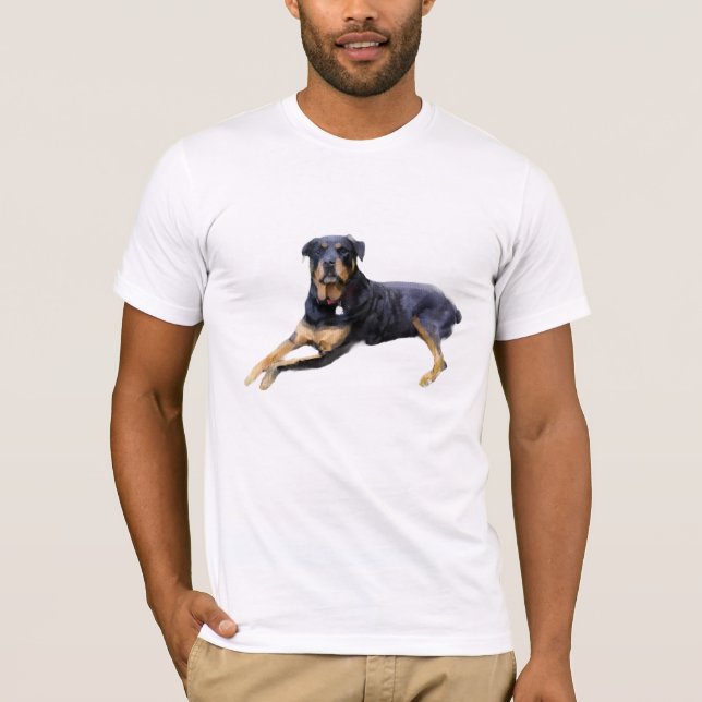 Majestic Rottweiler: Serenity in Strength T-Shirt (Vorderseite)