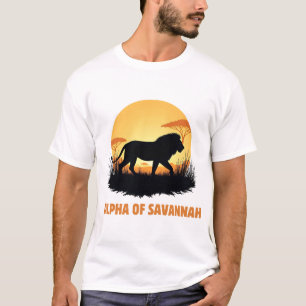Majestic Savannah Lion Graphic T-Shirt Bold Wildli