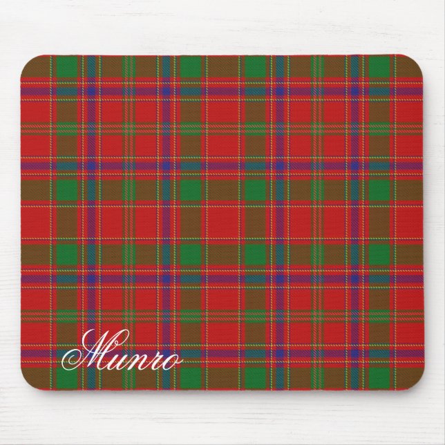 Majestic Scottish Clan Munro Tartan Mousepad (Vorne)