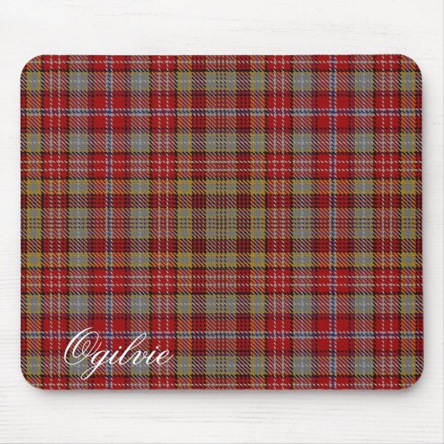 Majestic Scottish Clan Ogilvie Ogilvy Tartan Mousepad (Vorne)