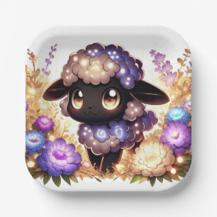 Majestic Sheep Baby Dusche Pappteller
