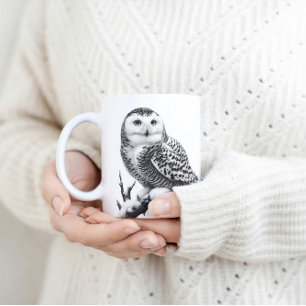 Majestic Snowy Owl durchgeknallt Kaffeetasse