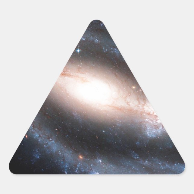 Majestic Spiral Galaxy Print Milky Way Andromeda Dreieckiger Aufkleber (Vorderseite)