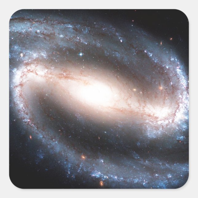 Majestic Spiral Galaxy Print Milky Way Andromeda Quadratischer Aufkleber (Vorderseite)