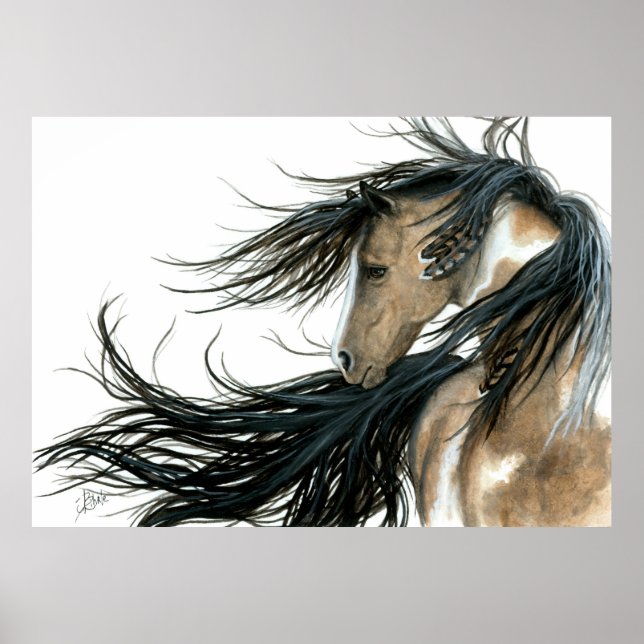 Majestic Spirit Pony Horse Poster von BiHrLe (Vorne)