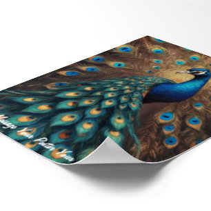 Majestic Splendor: Der Boho-Pfau Poster