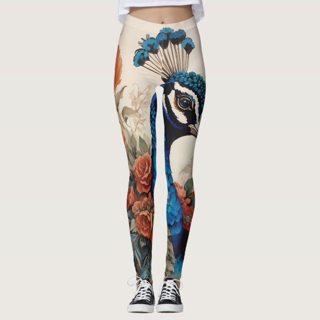 Majestic Splendore Le Boho Peacock Leggings (Devant)
