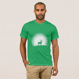 Majestic Stag Silhouette Under Lunar Light T-Shirt
