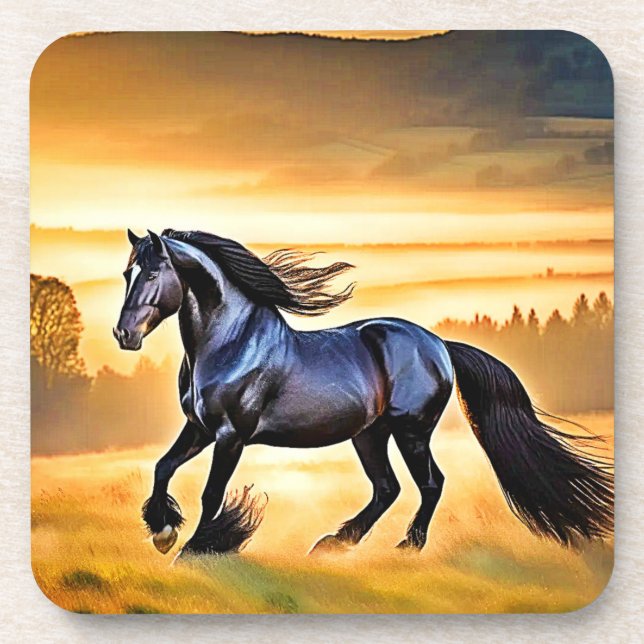 Majestic-Stallion Design Getränkeuntersetzer (Vorderseite)