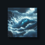 Majestic Stormy Ocean Waves Dramatic Dark Coastal Leinwanddruck<br><div class="desc">A powerful digital masterpiece capturing the raw energy of a stormy ocean. Massive waves crash against rugged,  dark coastal cliffs under a heavy,  dramatic sky,  creating a cinematic and moody atmosphere. Ideal for sophisticated home decor,  office wall art,  or as a bold focal point in modern interiors.</div>