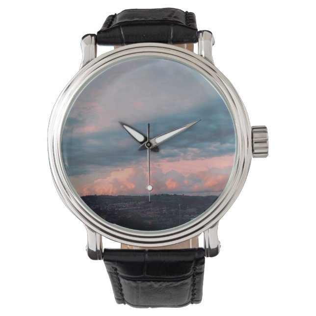 Majestic Sunset in Wales Armbanduhr (Vorderseite)
