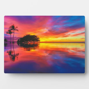 Majestic Sunset   Wailea Beach, Maui, Hawaii Fotoplatte