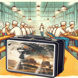 Majestic Sunset Warrior Metall Brotdose