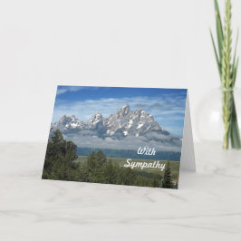 Majestic Teton Mountains Foto Beileid Karte