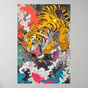 Majestic Tiger Art Poster - Details zur Tierwelt I