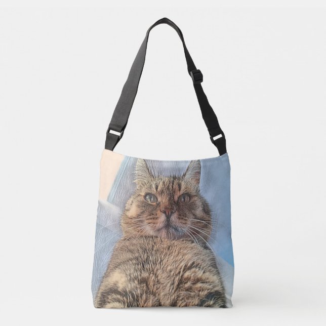 Majestic Tiger Cat Tragetaschen Mit Langen Trägern (Vorderseite)