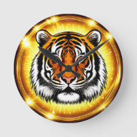 Majestic Tiger Head mit leuchtenden goldenen Licht