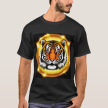 Majestic Tiger Head mit leuchtenden goldenen Licht