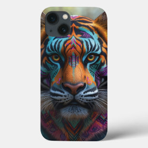 Majestic Tiger mit lebendigem Stammegefecht Case-Mate iPhone Hülle