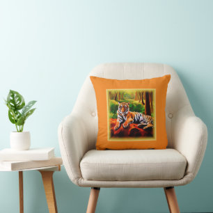 "Majestic Tiger Resting in the Wild". Jetzt kaufen Kissen