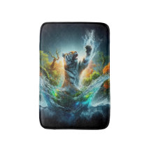 Majestic Tiger Rising from Water