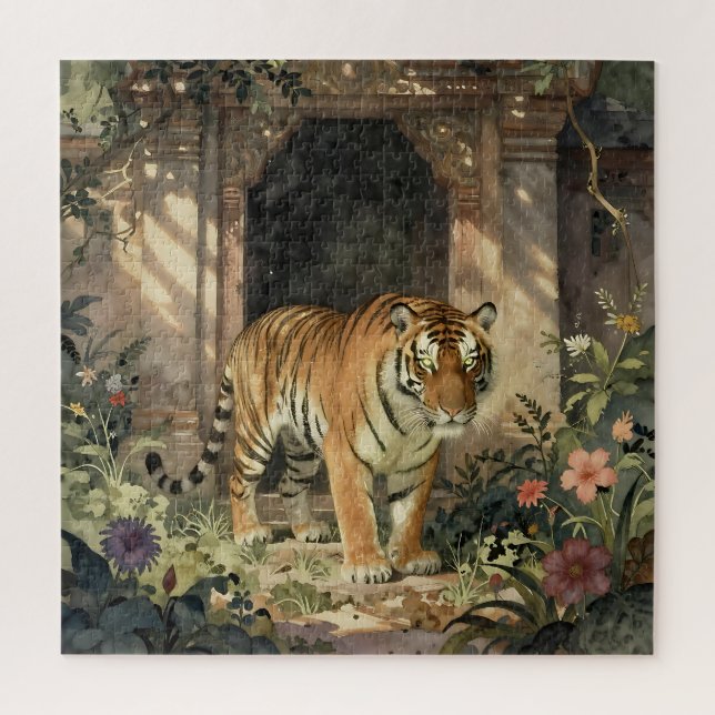 Majestic Tiger Walking through Ancient Dunes (Vertikal)