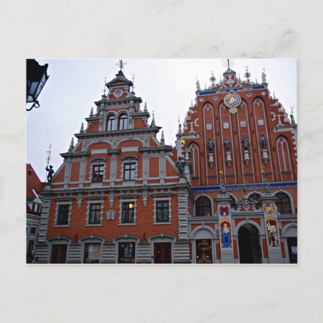Majestic Town Hall Riga, Lettland Postkarte (Vorderseite)