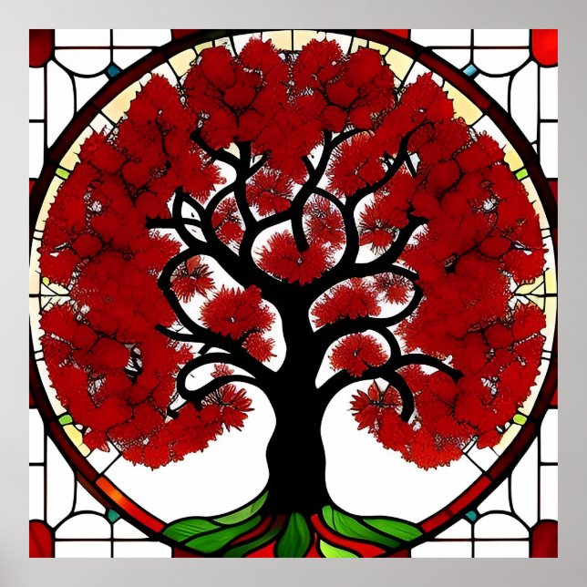 Majestic Tree of Life Design Poster (Vorne)