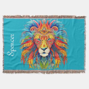 Majestic Tribal Lion mit Individuelle Name Decke