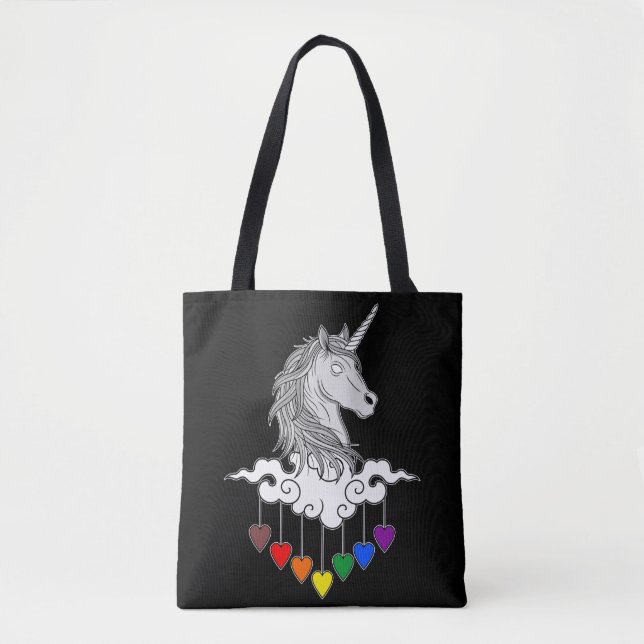Majestic Unicorn Illustration Art Tasche (Vorderseite)
