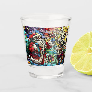 Majestic verkettet Glass Santa und Reindeerts Schnapsglas