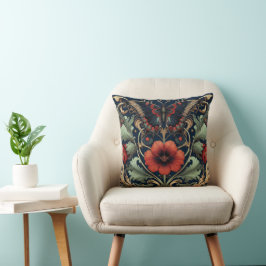 Majestic Verziert Butterfly & Floral Throw Kissen