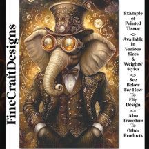 Majestic Verziert Steampunk Elephant AT3 Decoupage