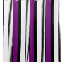 Majestic Violet Stripes Duschvorhang