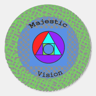Majestic Vision Triangulation Series T - Shirt Runder Aufkleber
