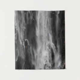 Majestic Wasserfall Boka, Slowenien in schwarz und Wandteppich