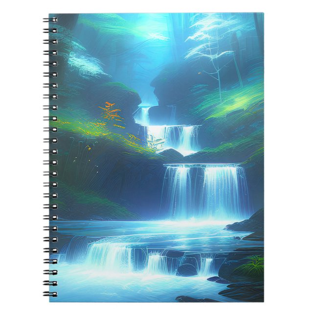 Majestic Waterfall, das Meisterwerk der Natur Notizblock (Vorderseite)
